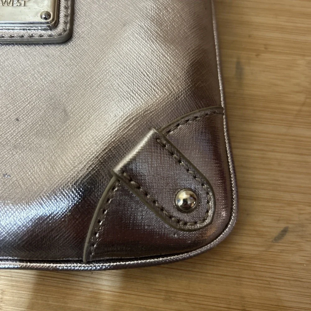 Nine West Crossbody Bag Purse Silver Small